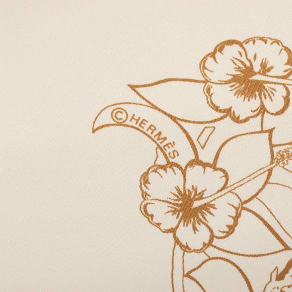 HERMES Carre 90 Scarf JUNGLE LOVE Silk White Auth am6952 - Picture 14 of 16
